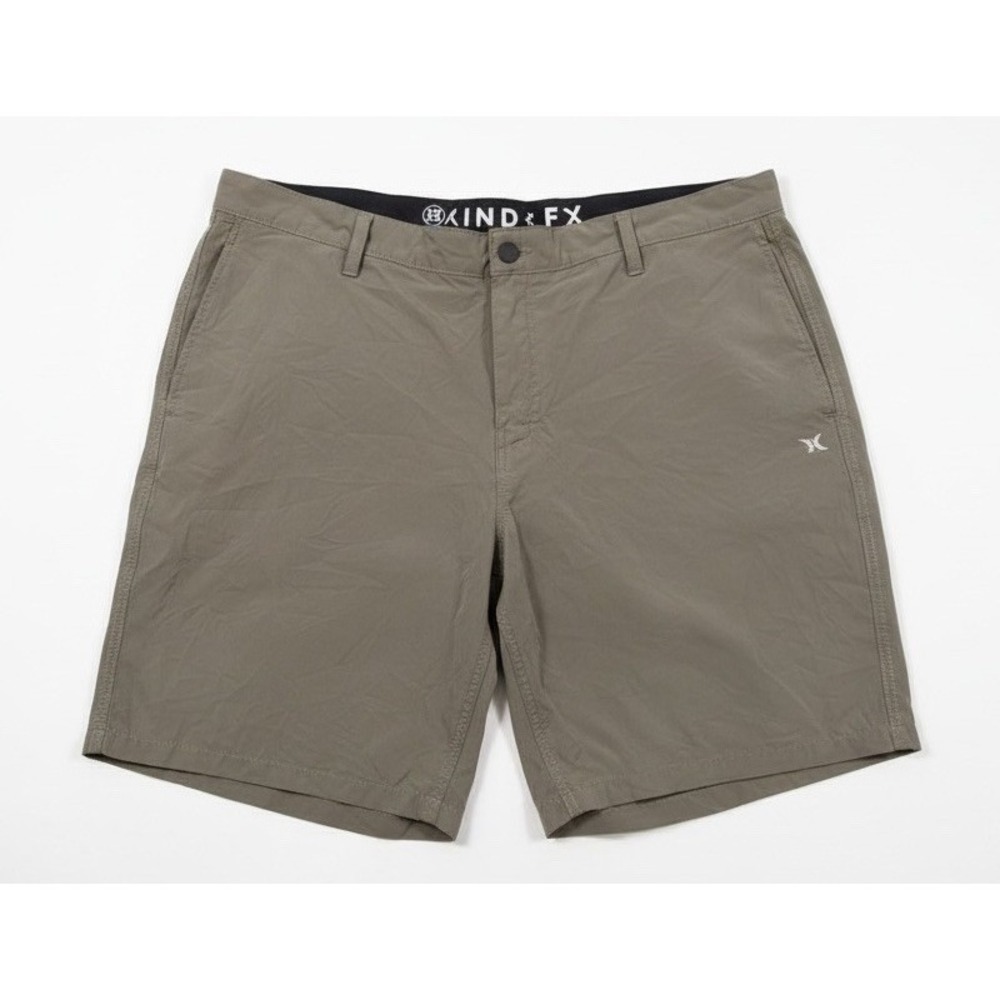 Hurley‎ Men's Chino Shorts Size 40 XL Olive Green Flat Front
